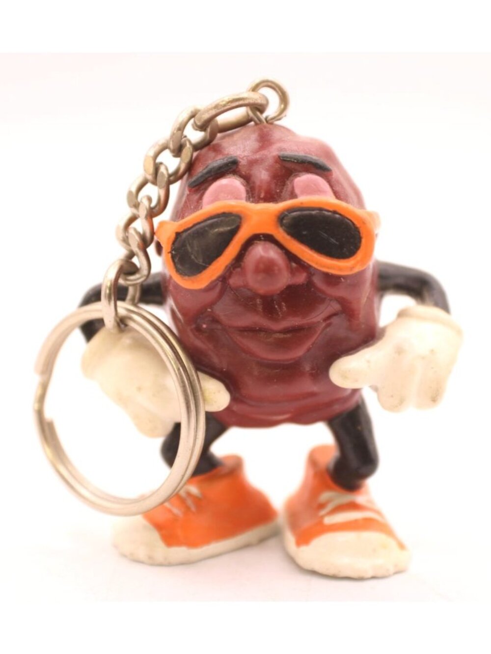 California Raisins Keychain PVC Figure Orange Shoes Sunglasses Retro Vintage 198